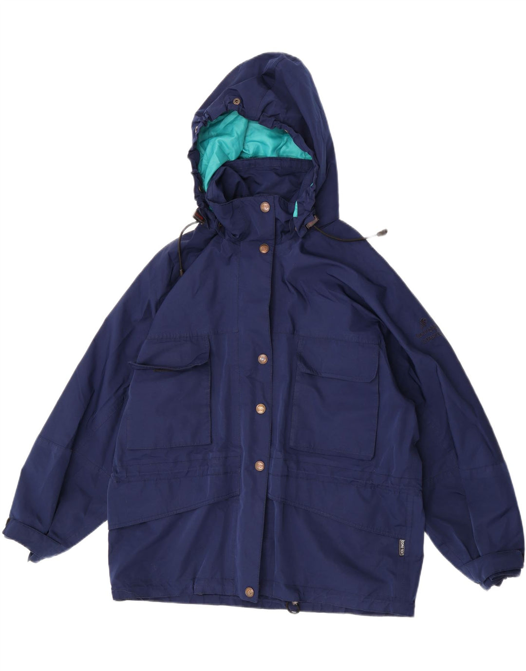 TECNOALP Dame Hætte Oversized Skijakke EU 46 XL Blå Polyester