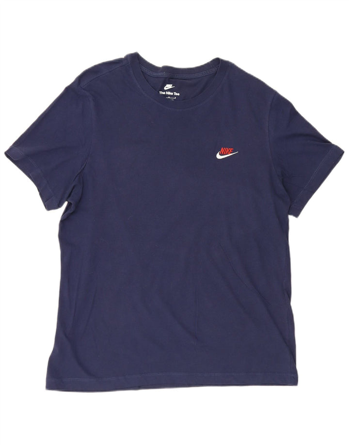 Nike T-shirt top til mænd, stor marineblå bomuld