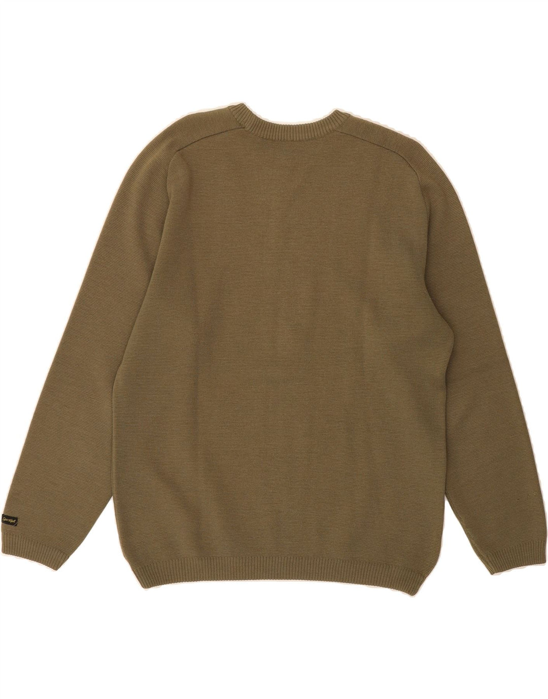 VINTAGE Womens Crew Neck Jumper Sweater UK 14 Large Khaki Vintage Vintage and Second-Hand Vintage from Messina Hembry 