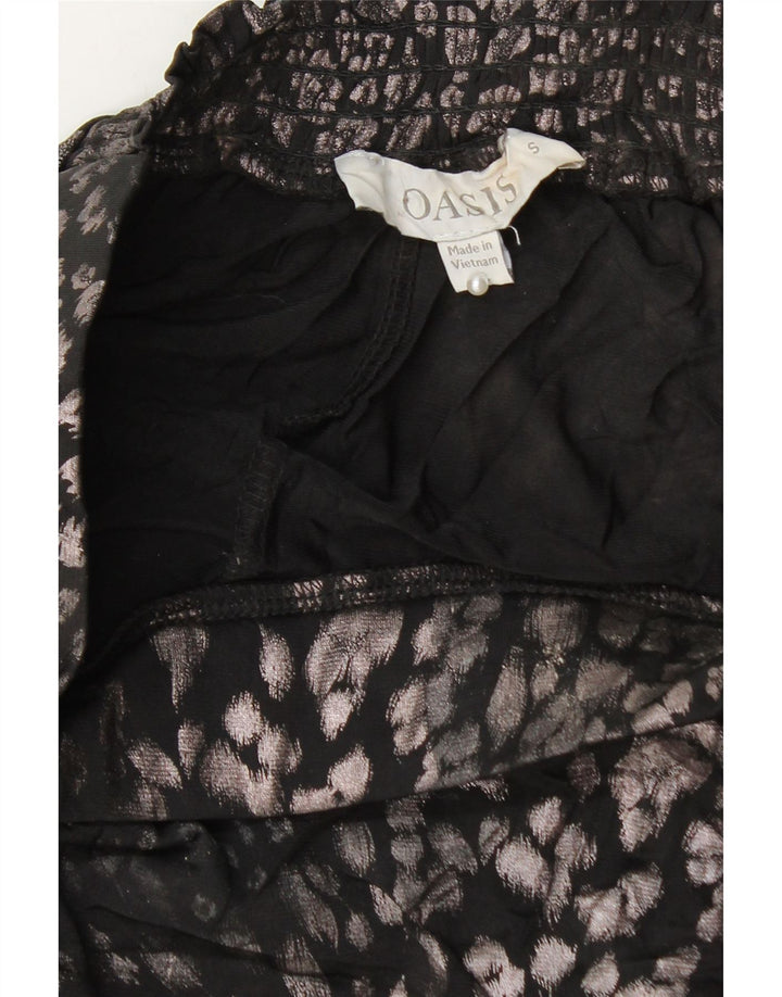 OASIS Dame Mini Asymmetrisk Nederdel Lille W27 sort dyreprint