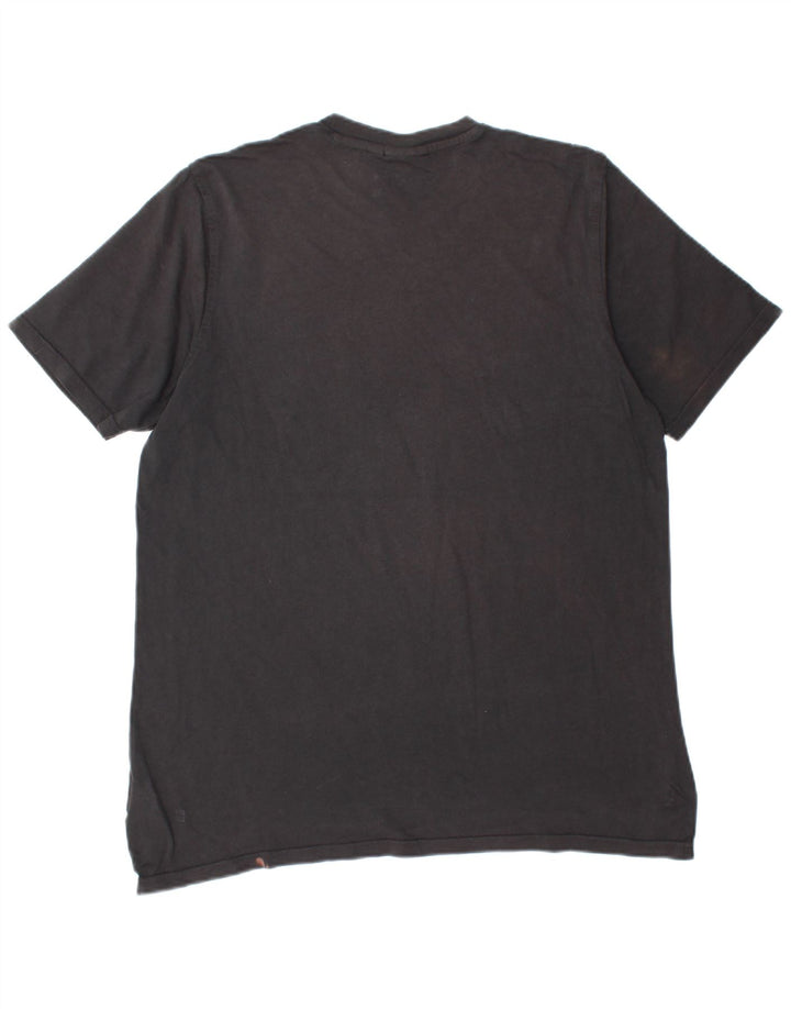 ADIDAS Mens Graphic T-Shirt Top Large Black Cotton