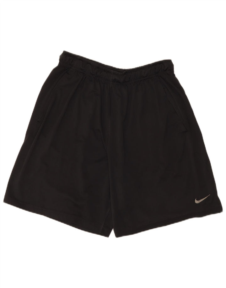 Nike Herre Dri Fit sportsshorts, store sorte polyester