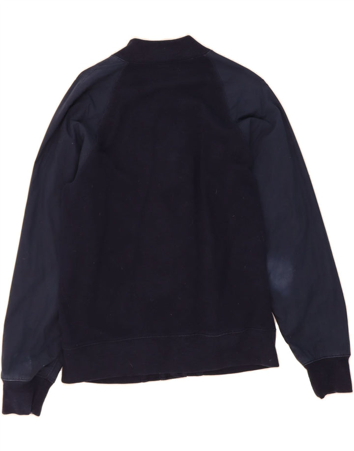 J. CREW Mens Varsity Jacket UK 38 Medium Navy Blue Colourblock Cotton Vintage J. Crew and Second-Hand J. Crew from Messina Hembry 