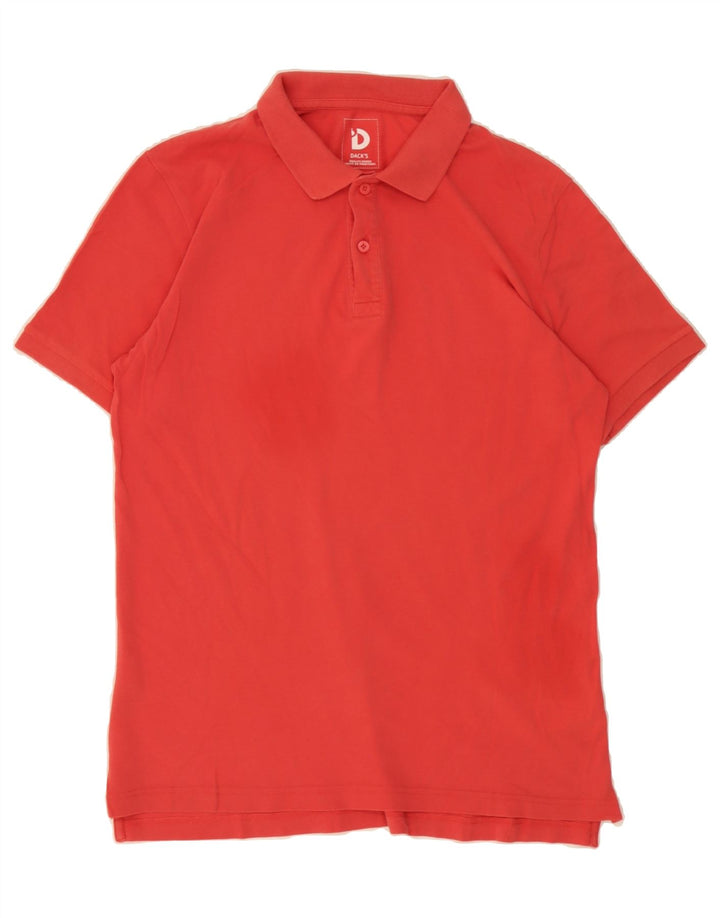 DACK'S Mens Polo Shirt Medium Red Cotton Vintage Dack's and Second-Hand Dack's from Messina Hembry 