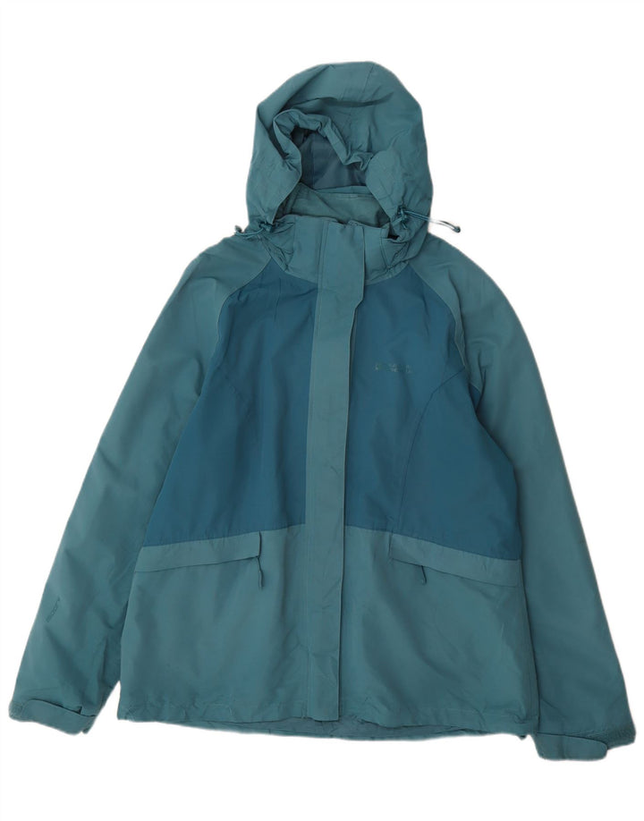 Mountain Warehouse Dame Regnjakke med hætte UK 16 Stor Blå Polyester
