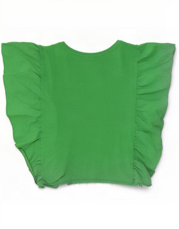 Zara Girls Batwing Bluse Top 13-14 År Grøn