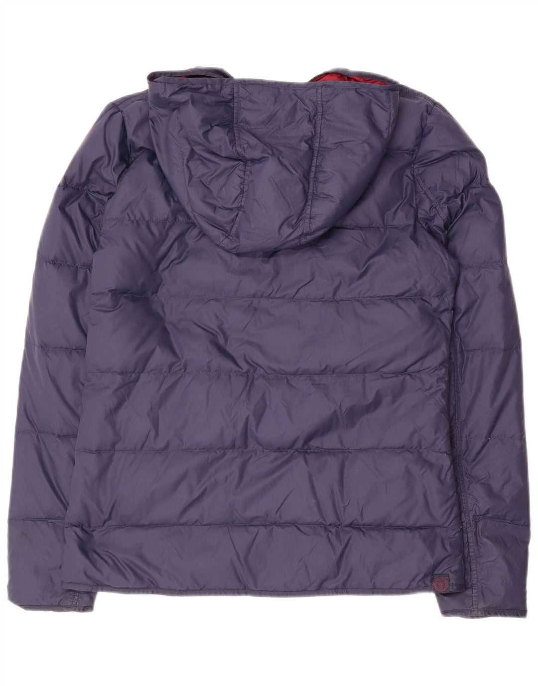 FAT FACE Dame hættepolstret jakke UK 10 Small Navy Blue Nylon