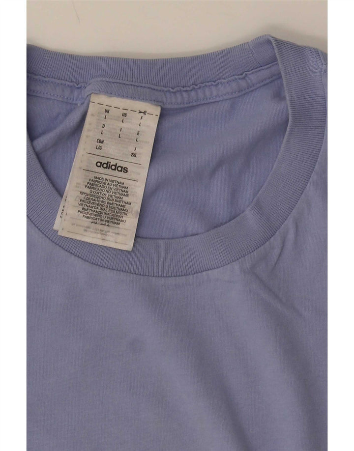 Adidas Herre T-Shirt Top Stor Blå Bomuld