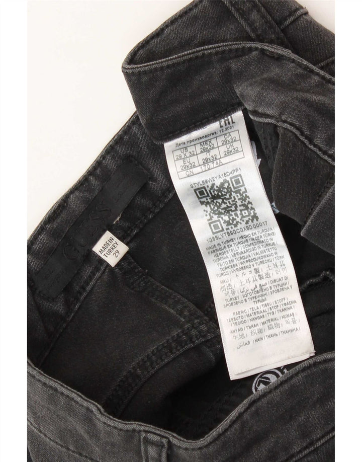 Guess Straight Jeans til mænd W29 L32 Sort viskose