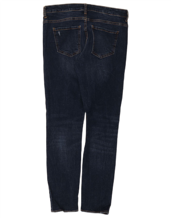 Zara Dame Distressed Skinny Jeans EU 40 Medium W30 L28 Blå
