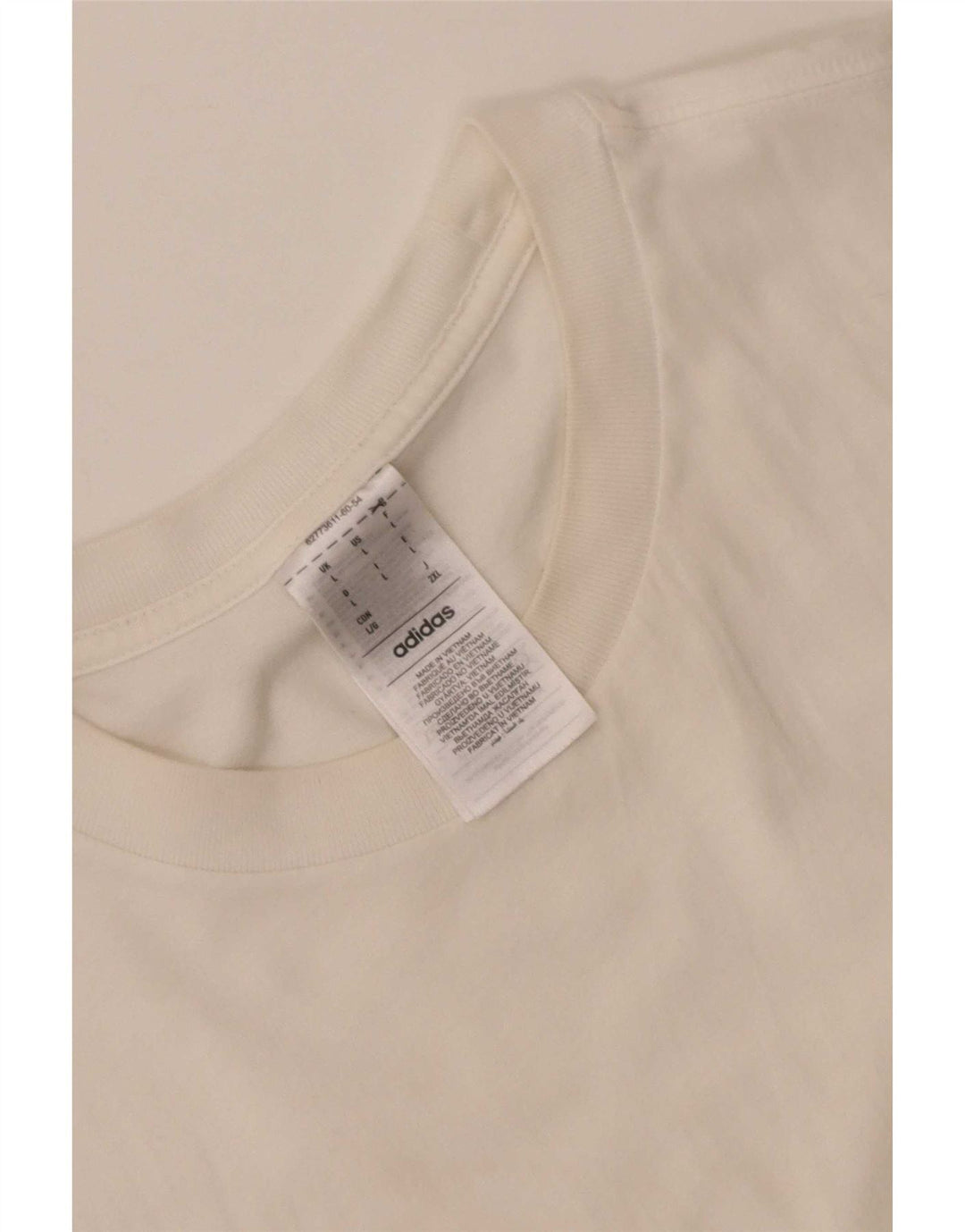 Adidas Herre T-Shirt Top Stor Hvid Bomuld
