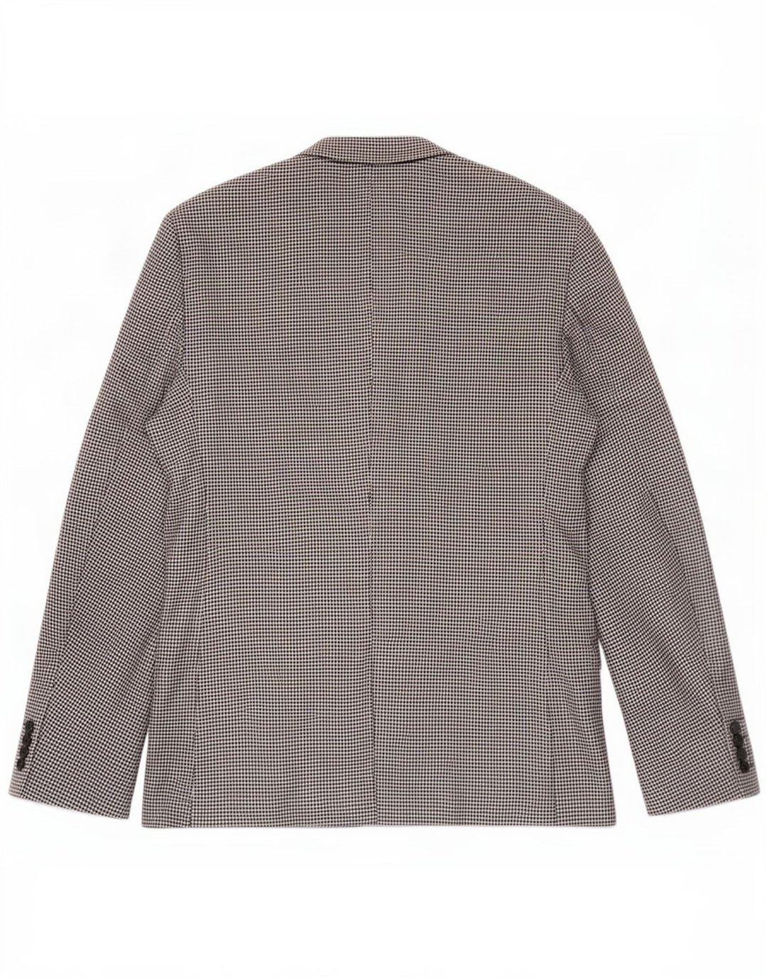 Zara Herre 2-knaps blazerjakke EU 52 Large Black Houndstooth