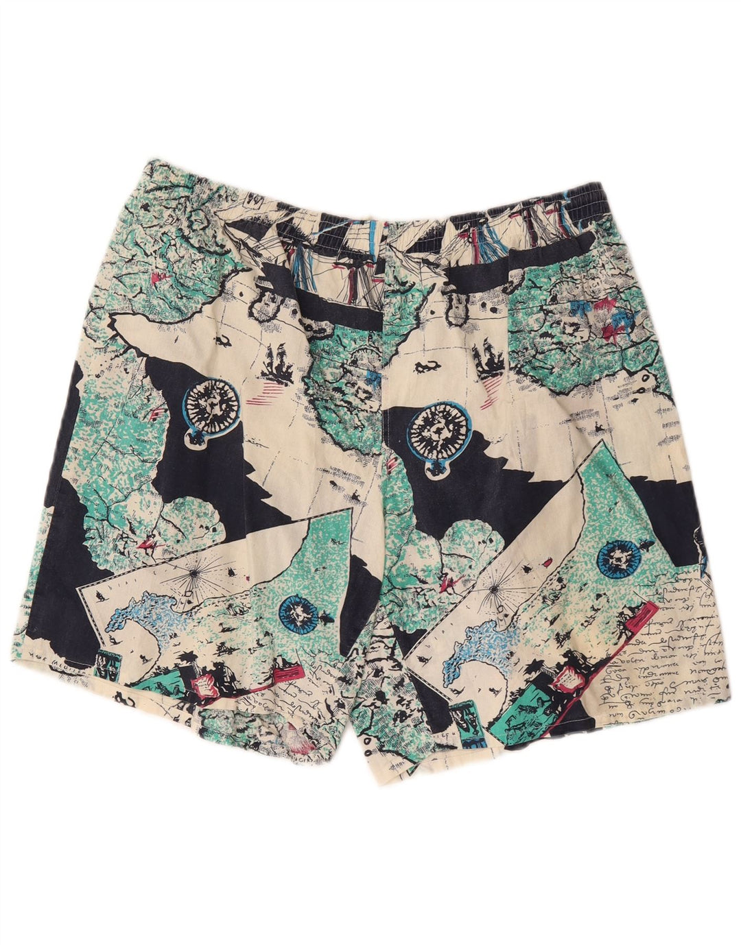 Vintage badeshorts med abstrakt mønster til mænd IT 54 XL flerfarvet bomuld