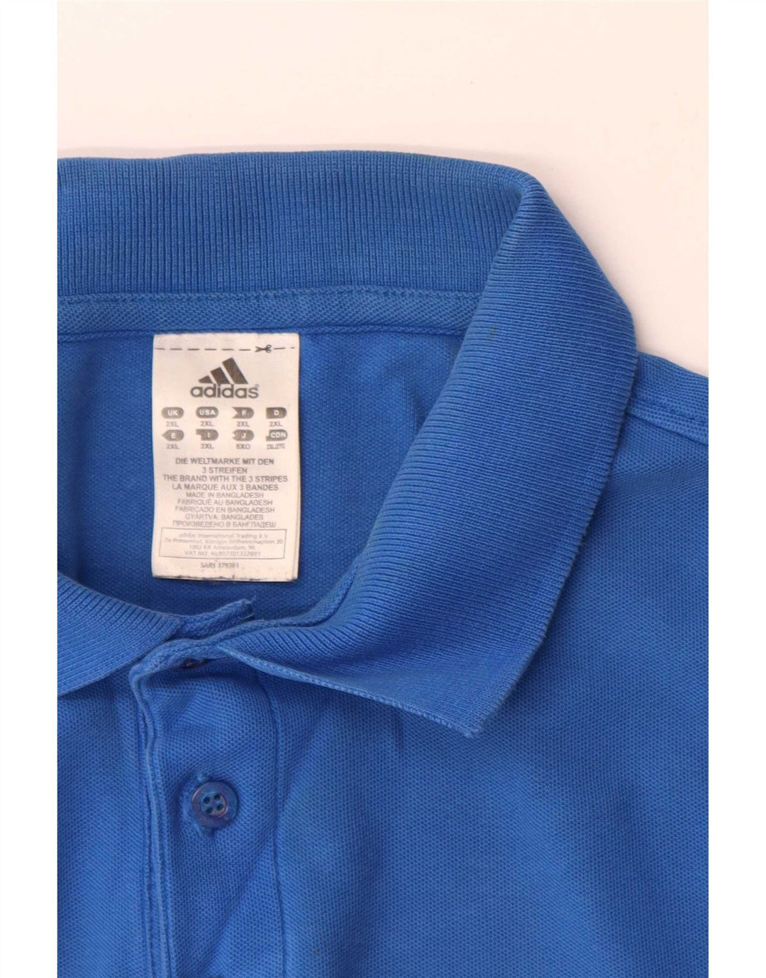 Adidas Polo Shirt til mænd 2XL Blå Bomuld