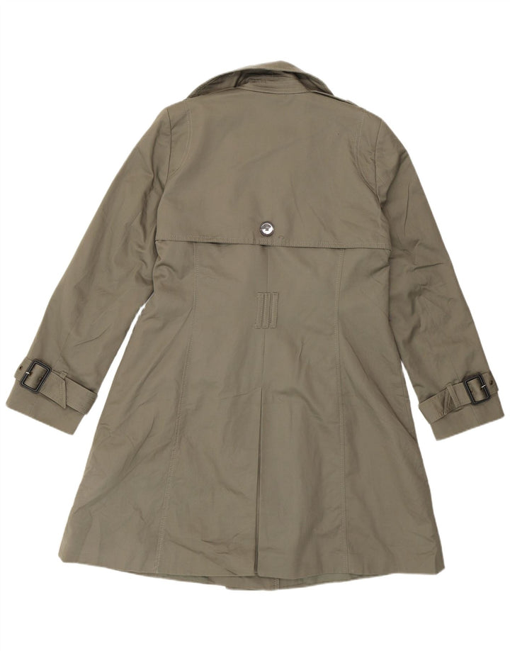 Marks & Spencer Trench Coat til kvinder UK 14 Medium Khaki Bomuld