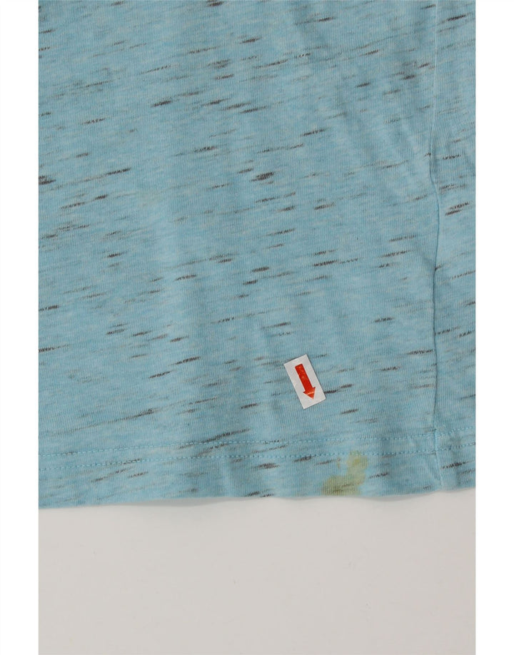 Adidas Boys Grafisk T-Shirt Top 13-14 år Blå Flecked Bomuld