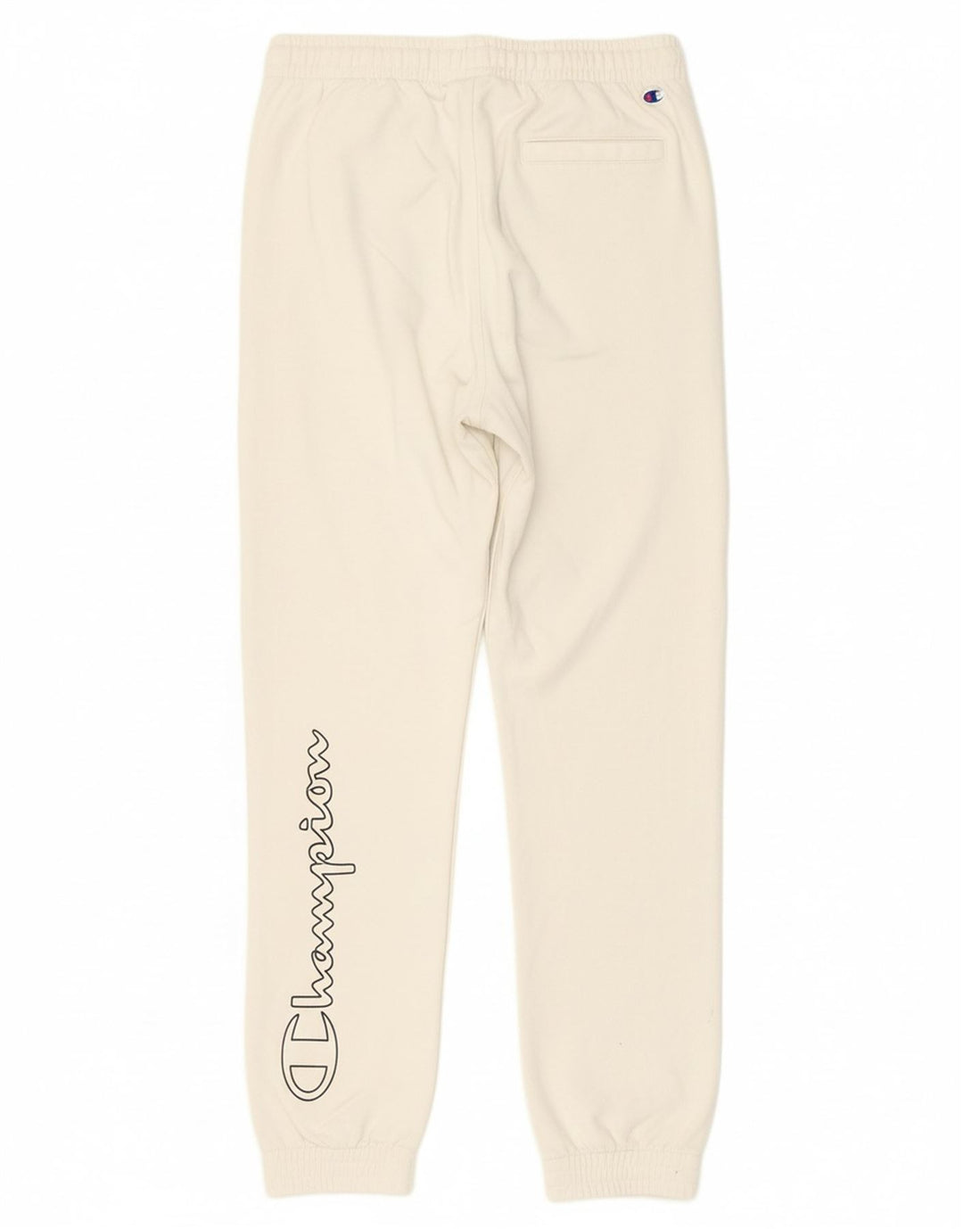 CHAMPION Womens Graphic Tracksuit Trousers Joggers UK 12 Medium Off White