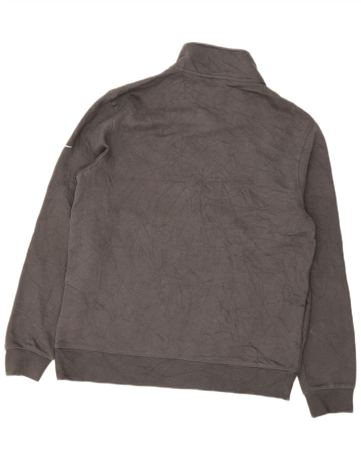 Nike Sweatshirt med lynlås til mænd, stor grå bomuld