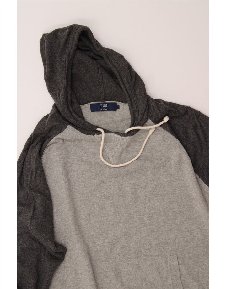 J. CREW Herre hættetrøje Sweater Stor Grå Colourblock Bomuld