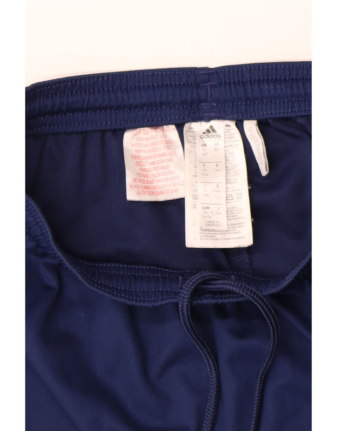ADIDAS drenge Climalite sportshorts 13-14 år marineblå polyester