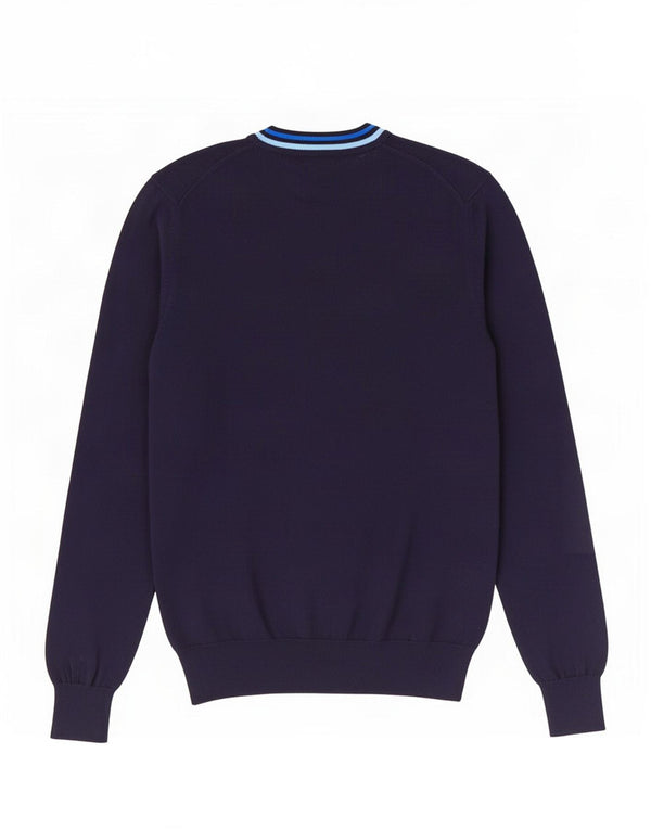Fred Perry Herre V-hals sweater Medium marineblå bomuld