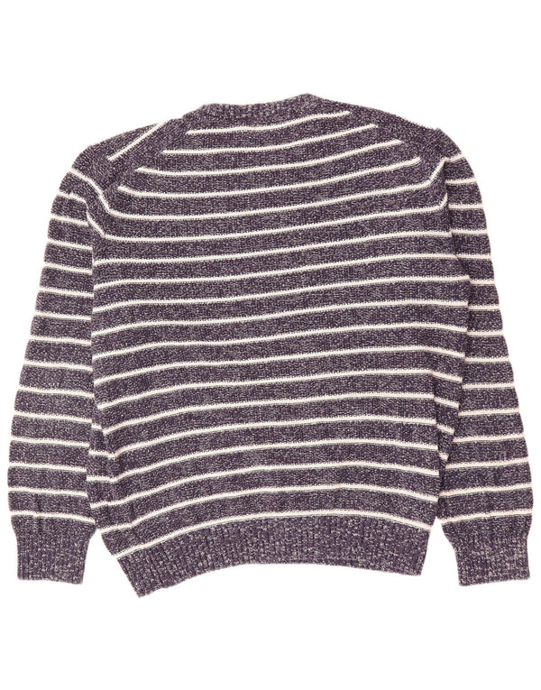 IZOD Herre sweater med rund hals XL marineblå stribet bomuld