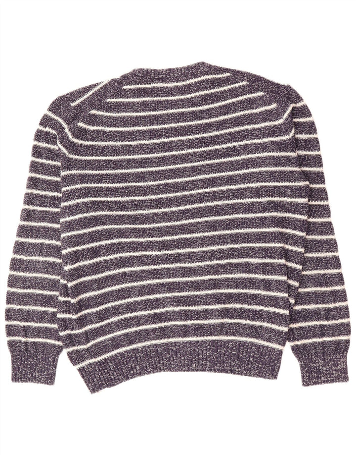 IZOD Herre sweater med rund hals XL marineblå stribet bomuld