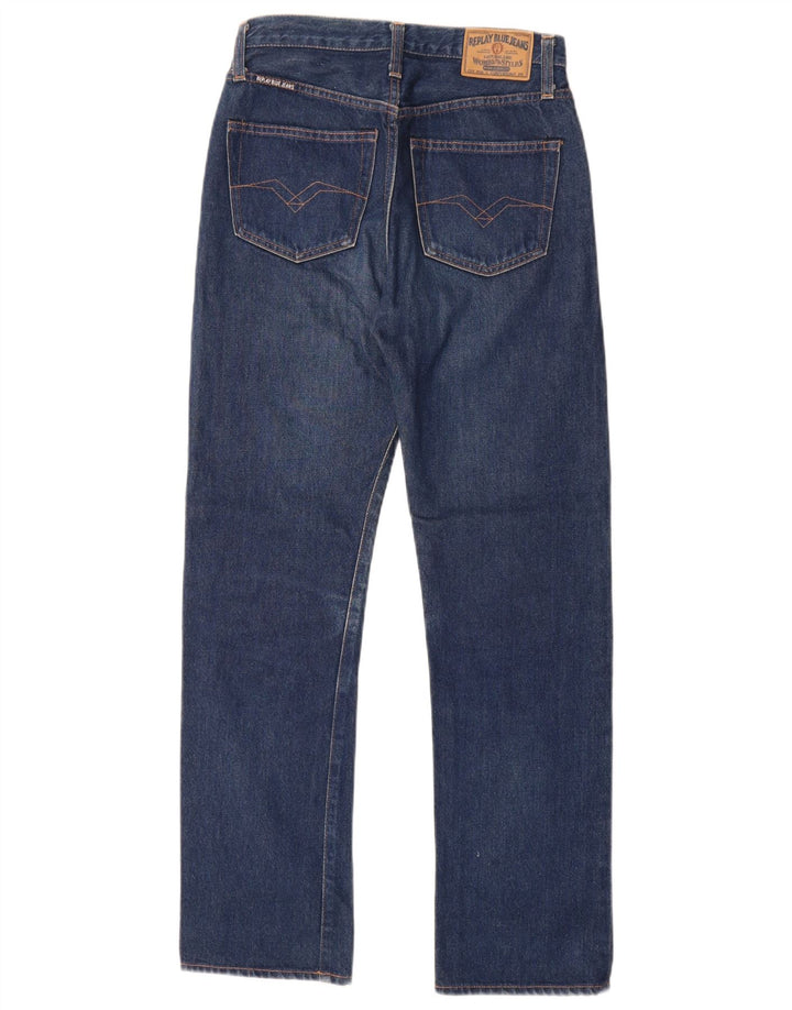 Replay Dame Straight Jeans W28 L30 Blå Bomuld
