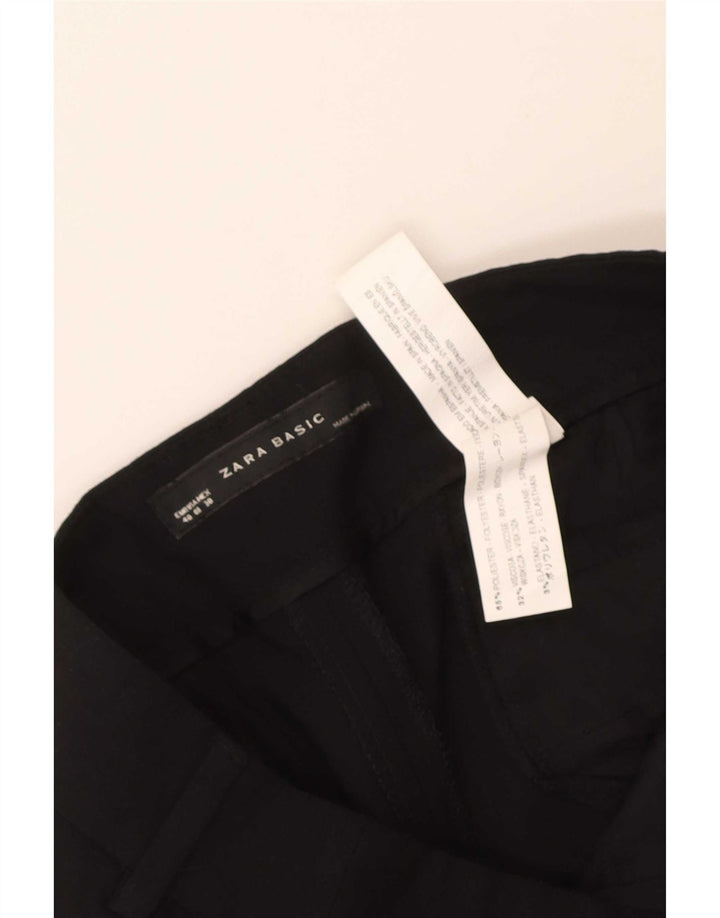 Zara Dame Slim Suit Bukser EU 40 Medium W30 L28 Sort Polyester