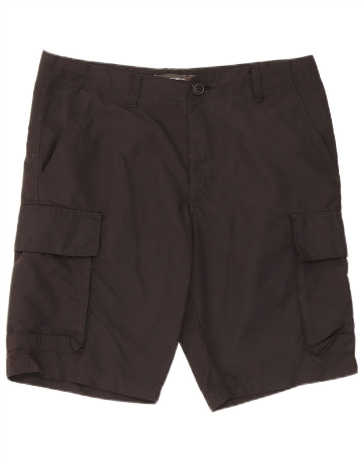 French Connection Herre Cargo Shorts Små W32 Sort Nylon