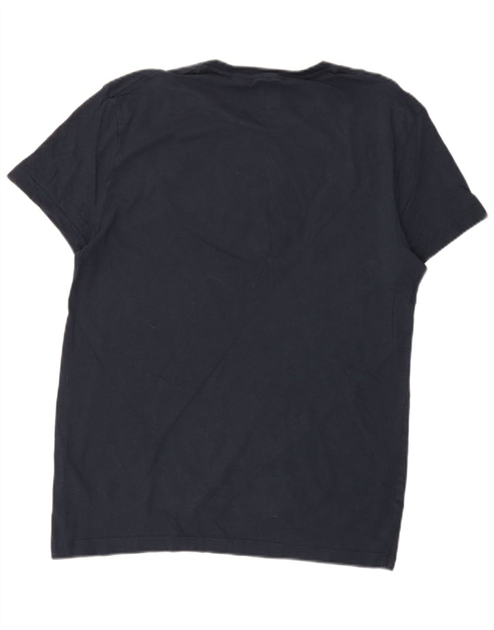 JACK WILLS Herre grafisk T-shirt Top Medium Navyblå Bomuld