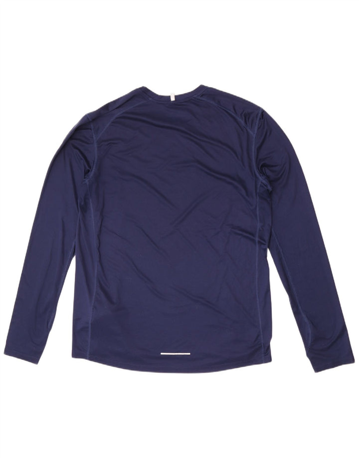 Nike Herre Dri Fit Top Langærmet XL Marineblå Polyester