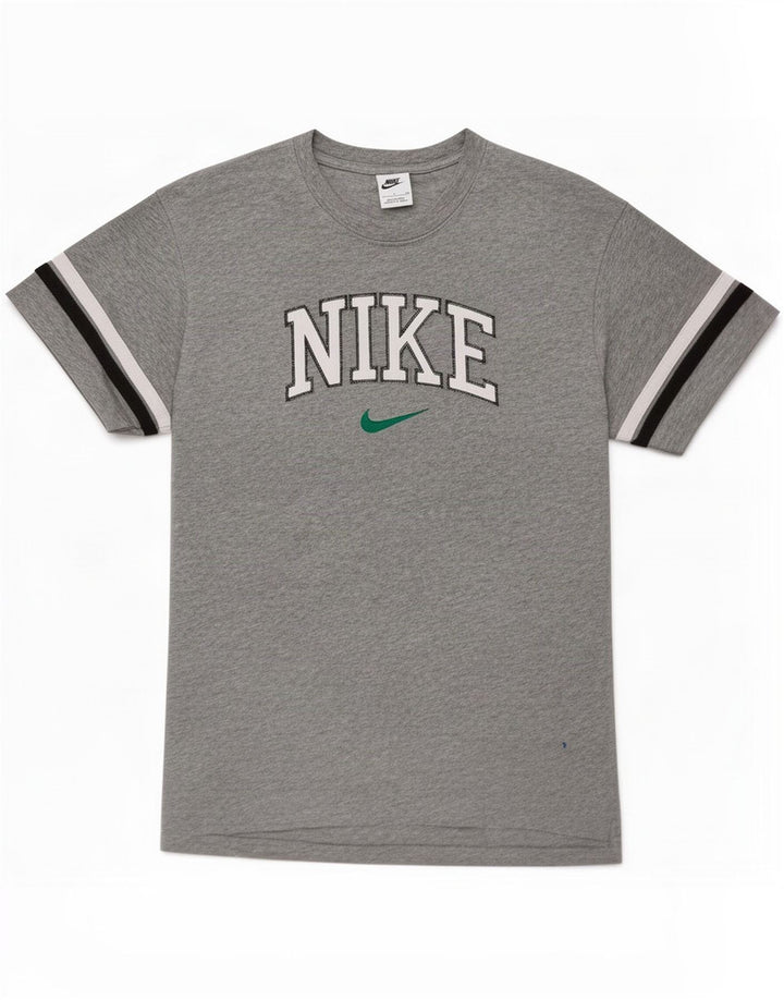 Nike grafisk t-shirt top til mænd, lille grå stribet bomuld
