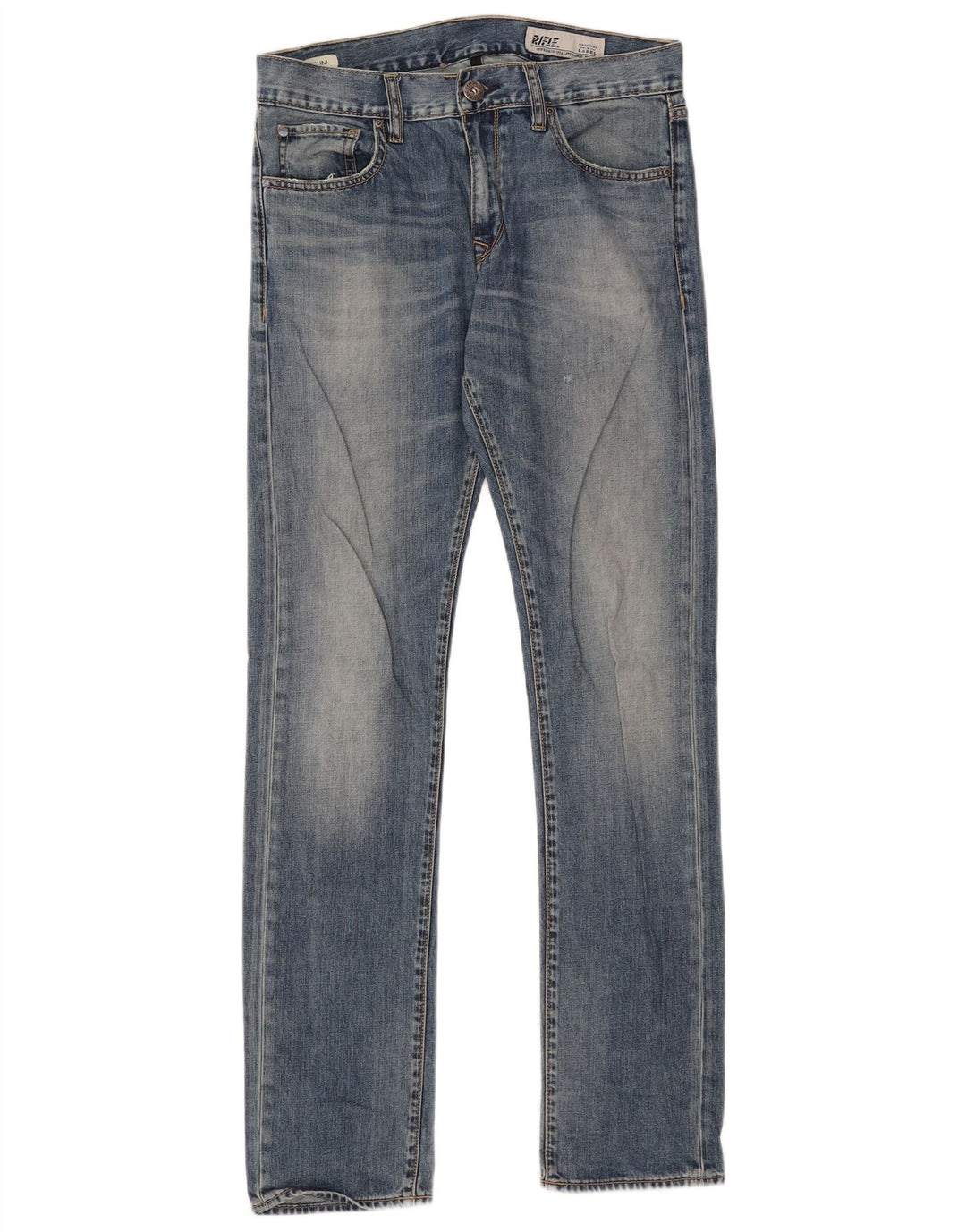 Rifle Herre Straight Jeans W30 L33 Blå Bomuld