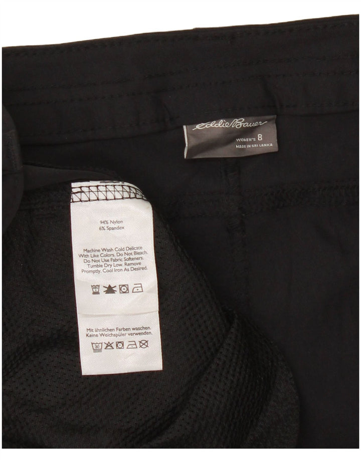 Eddie Bauer Vandreshorts til kvinder US 8 Medium W30 Sort Nylon