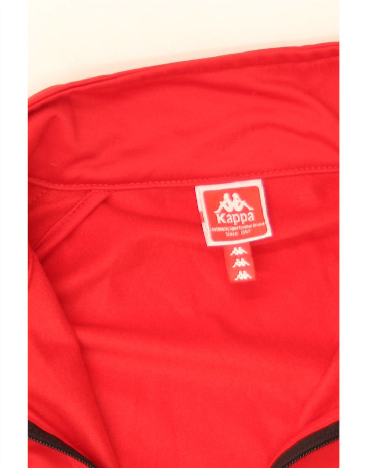Kappa Herre grafisk træningsdragt Topjakke XL Rød Colourblock