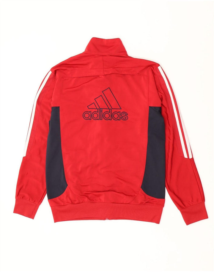 Adidas Herre grafisk træningsdragt Topjakke UK 38/40 Medium Rød Colourblock