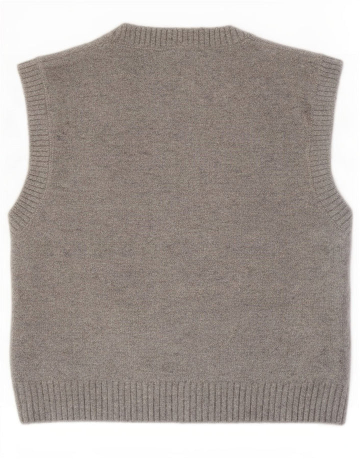 Zara Dame Vest Tank Top UK 10 Small Grå