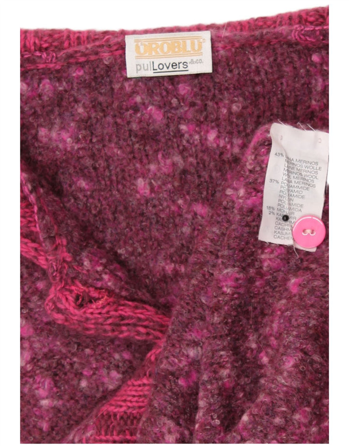 Oroblu Dame Shawl Neck Cardigan Sweater ULK 8 Small Pink Flecked