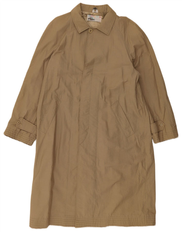 Vintage Herre Overfrakke UK 38 Medium Beige Bomuld