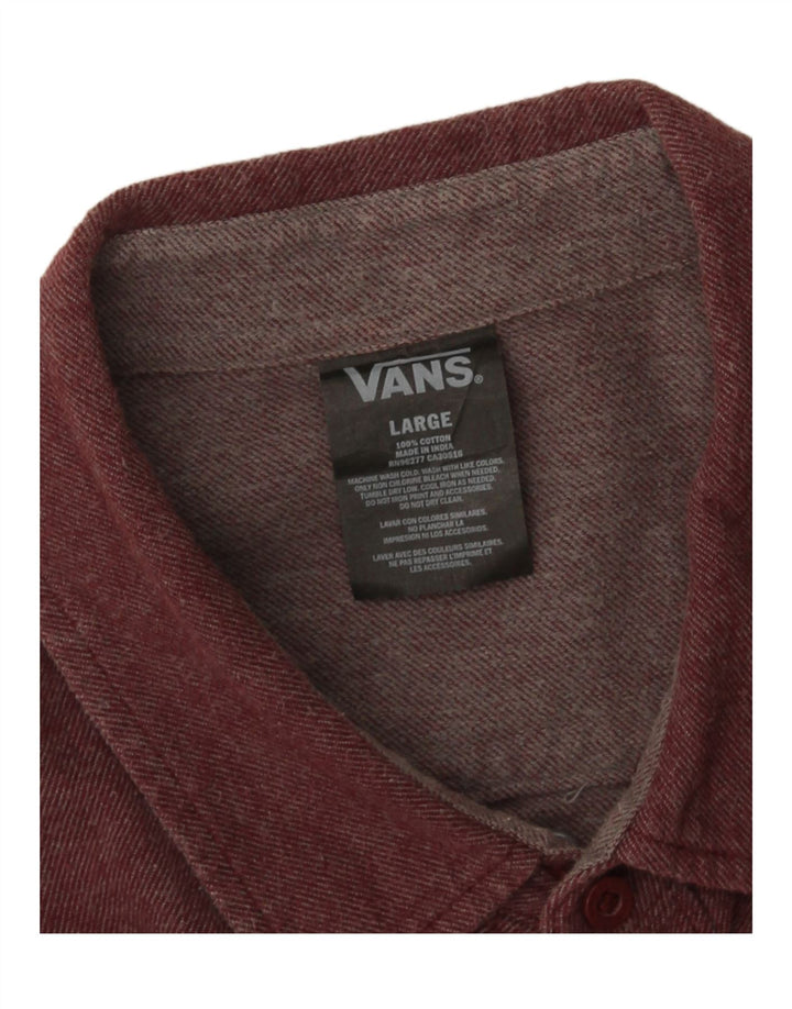 Vans Herre Flanelskjorte Stor Bourgogne Bomuld