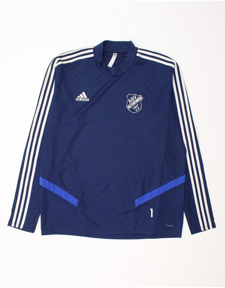 Adidas Herre Climacool Grafisk Top Langærmet XL Navy Blue Polyester