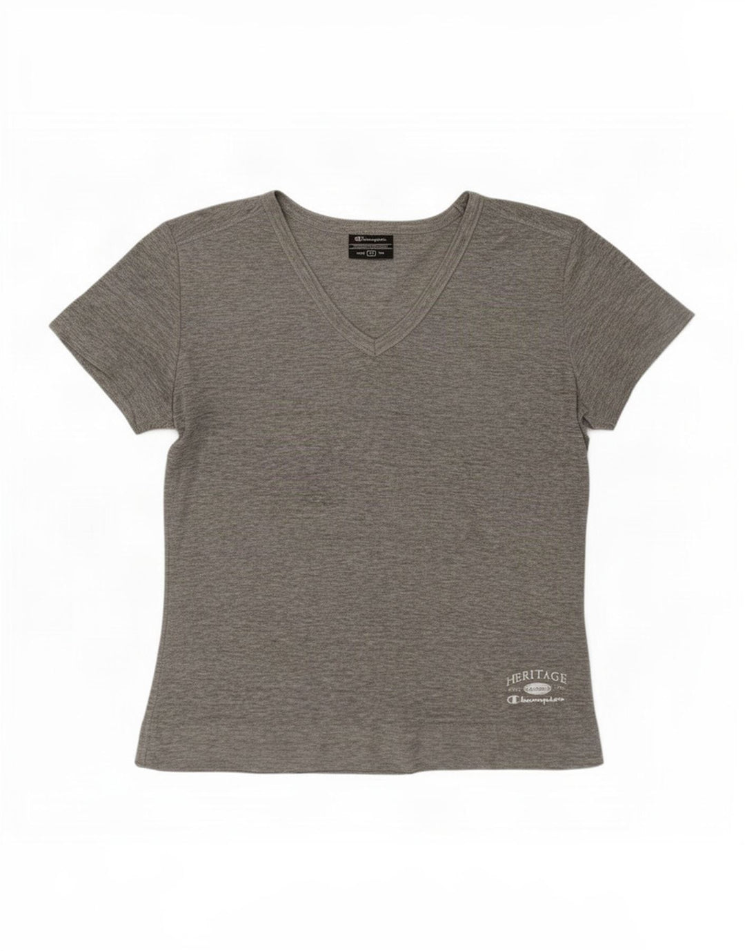 Champion Dame T-Shirt Top UK 12 Medium Grå