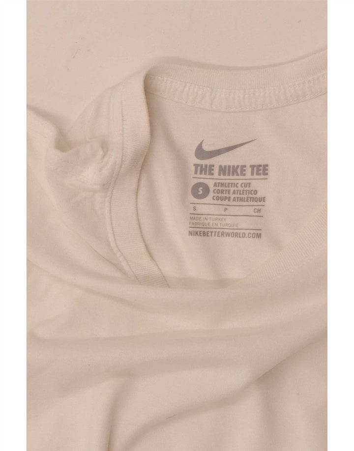 Nike T-shirt med atletisk snit til mænd, lille hvid
