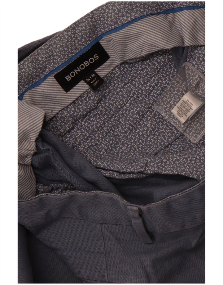 BONOBOS Herre Slim Suit Bukser W34 L36 Blå Bomuld