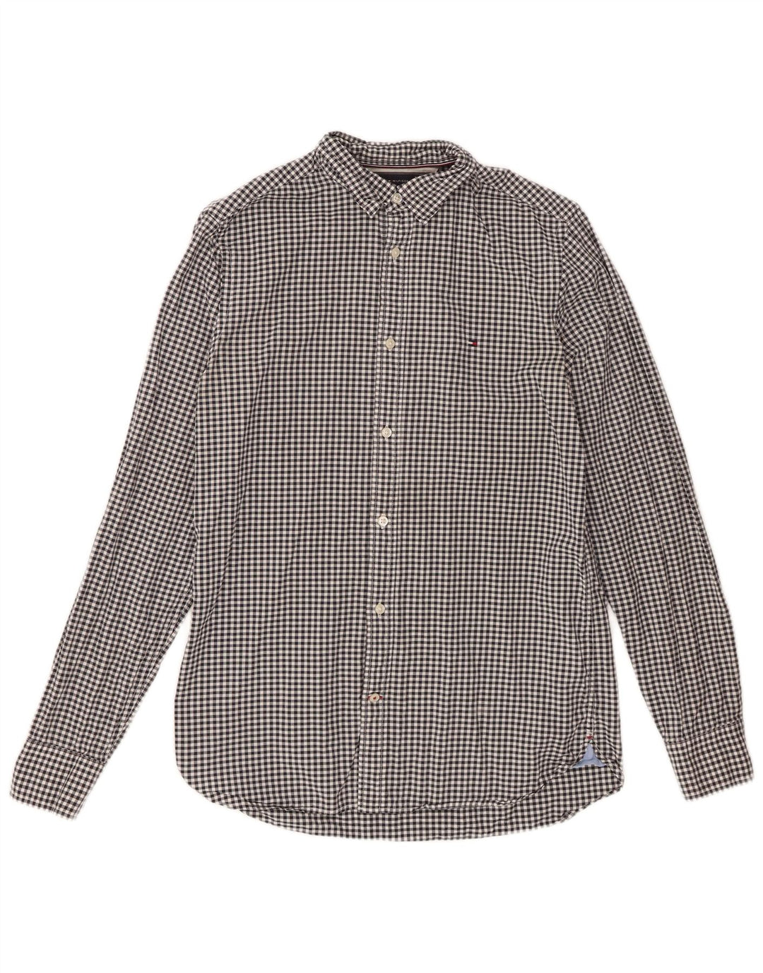 Tommy Hilfiger Herreskjorte Lille Sort Gingham Bomuld