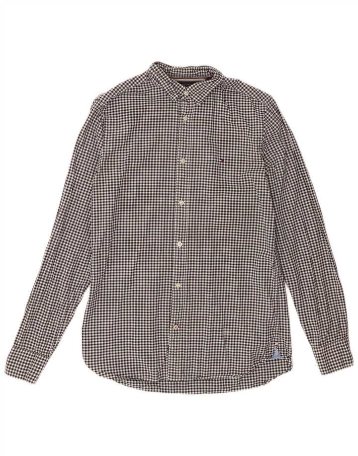 Tommy Hilfiger Herreskjorte Lille Sort Gingham Bomuld