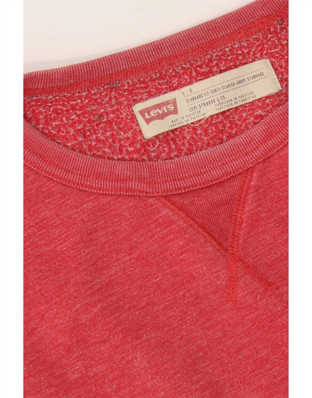 Levi's Herre Standard Fit Sweatshirt Jumper Large Rød