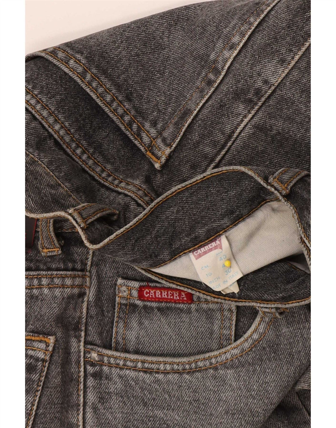 Carrera Straight Jeans til mænd W30 L28 Grå bomuld