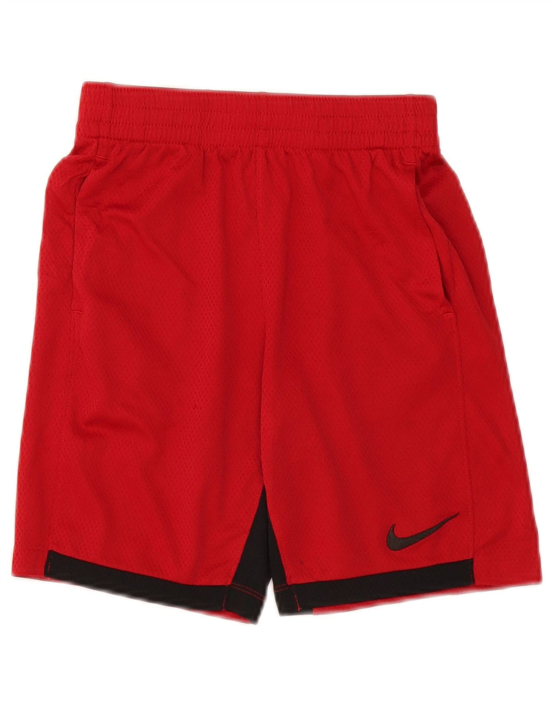Nike Dri Fit Sportsshorts til drenge 10-11 år Medium Rød Colourblock Polyester